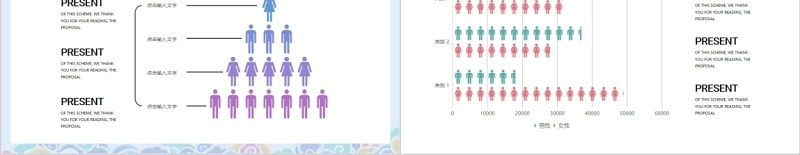 简约标题目录并列关系PPT信息图表