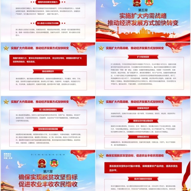 政府工作报告聚焦全国两会专题党课学习PPT模板 政府工作报告聚焦全国两会专题党课学习PPT模板
