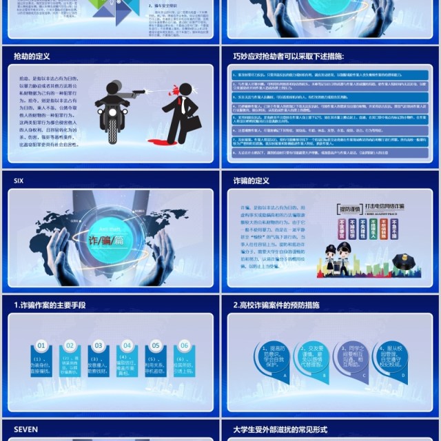 大学生安全教育讲座课件PPT模板