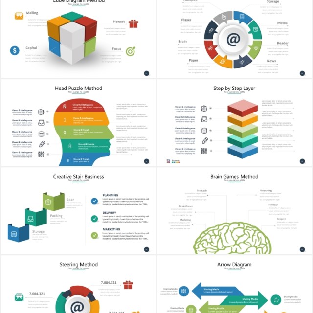 多功能实用可视化数据信息图表PPT素材模板flores powerpoint template