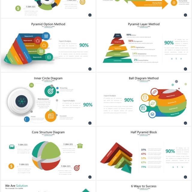 多功能实用可视化数据信息图表PPT素材模板flores powerpoint template