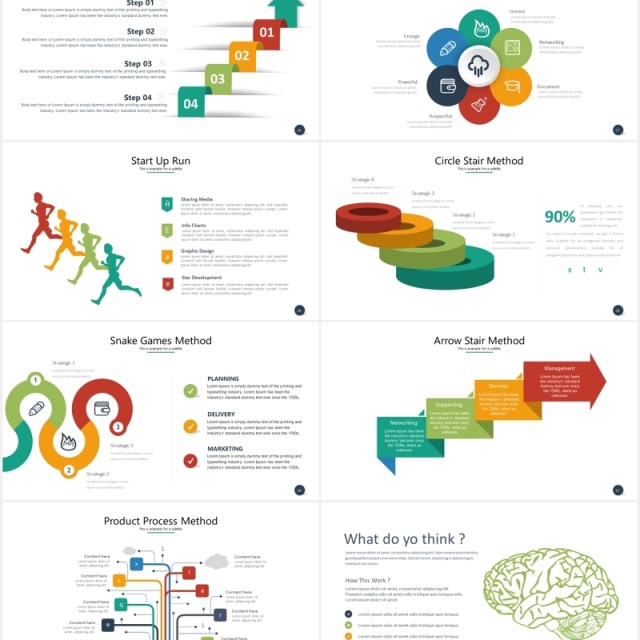 多功能实用可视化数据信息图表PPT素材模板flores powerpoint template