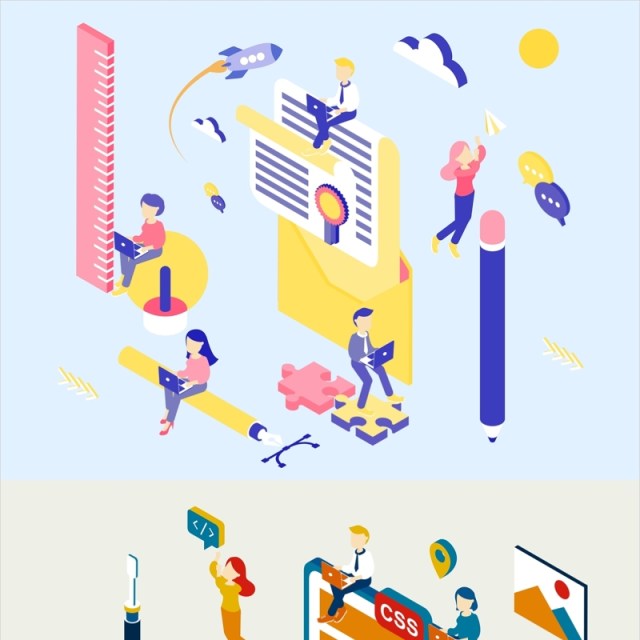 项目启动流程概念插画AI矢量素材品牌创造网页制作领导团队合作 项目启动流程概念插画AI矢量素材品牌创造网页制作领导团队合作