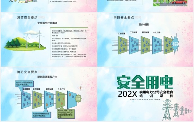 实用电力公司安全用电培训课件PPT模板 实用电力公司安全用电培训课件PPT模板