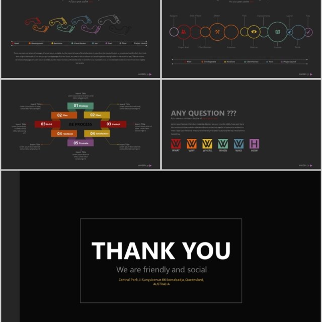 黑色商业计划书PPT信息图表可视化模板Wakiden - Powerpoint Template 黑色商业计划书PPT信息图表可视化模板Wakiden - Powerpoint Template