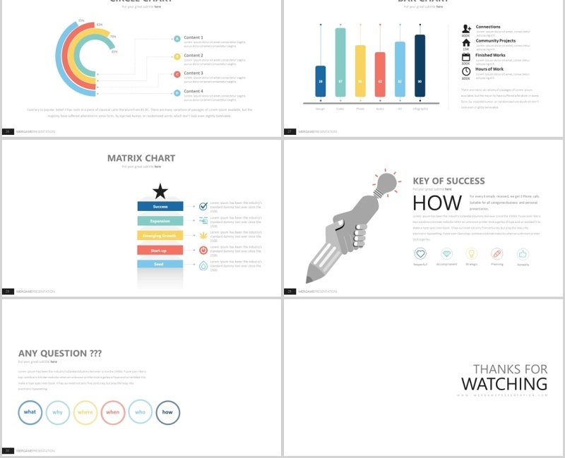 高端商务工作汇报可插图PPT模板信息图表元素MAKARYO Powerpoint