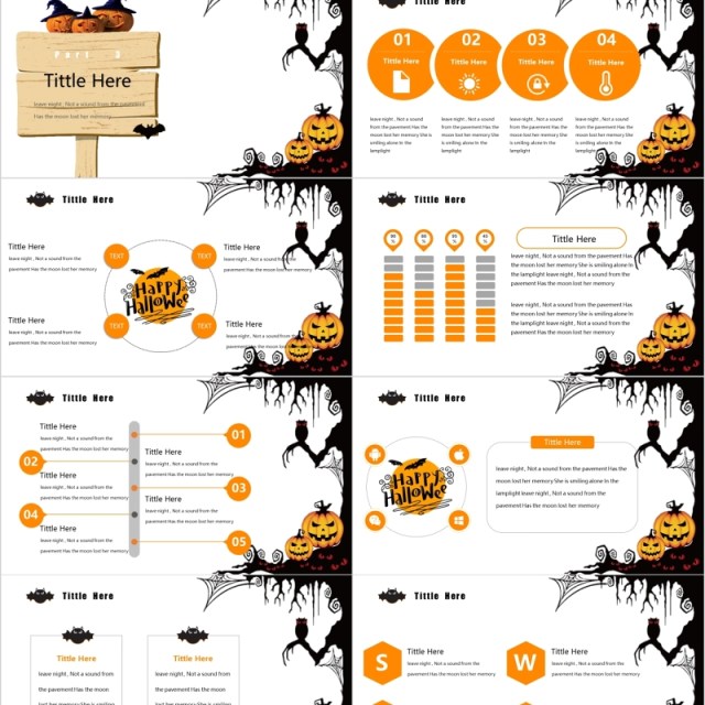 万圣节主题节日策划英文版ppt模板