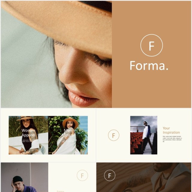 现代时尚摄影展示PPT模板Forma - Modern Minimal Powerpoint Template