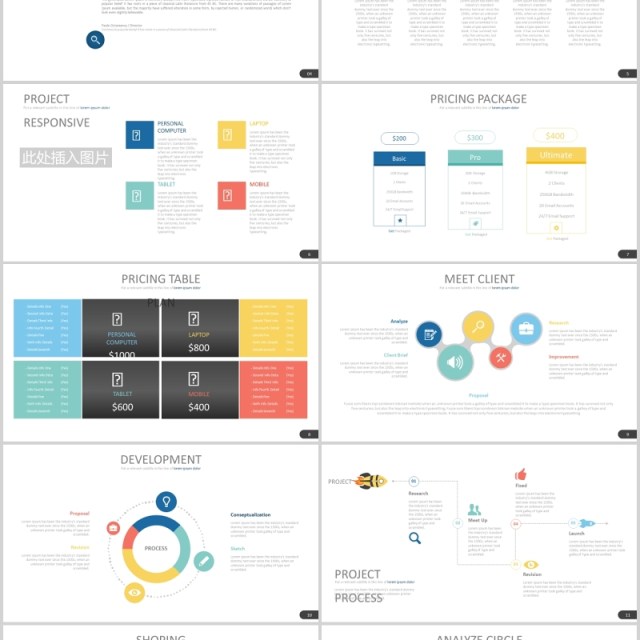 高端企业服务介绍产品项目宣传PPT图表可插图排版模板Nineteen - Powerpoint Template