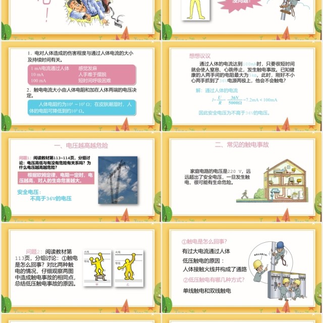卡通学生安全用电教育培训课件PPT模板 卡通学生安全用电教育培训课件PPT模板