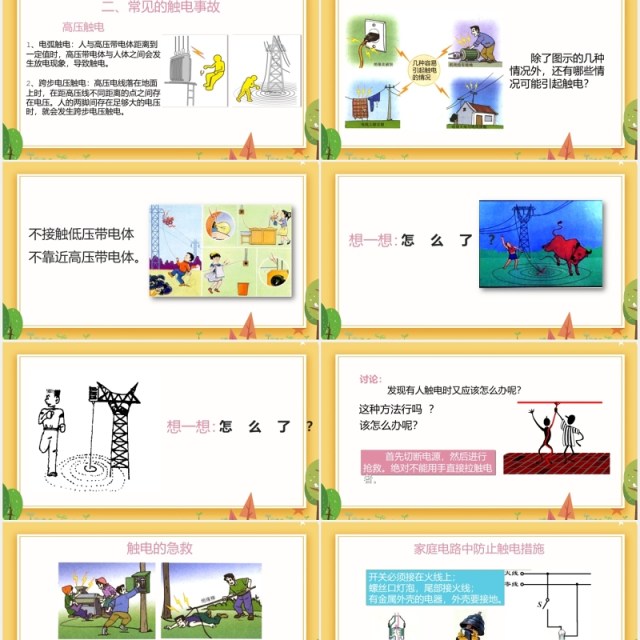 卡通学生安全用电教育培训课件PPT模板 卡通学生安全用电教育培训课件PPT模板