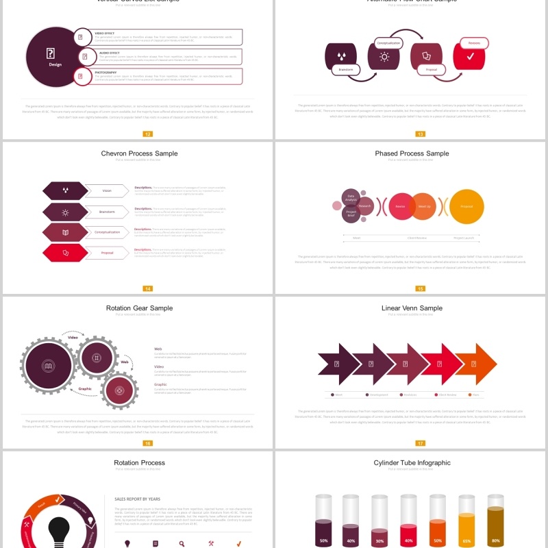 商务可视化金字塔阶梯上升台阶流程图PPT素材模板Batagor Powerpoint