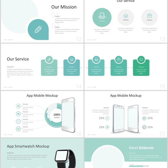 商务通用时间轴PPT模板版式设计Ontario - Powerpoint Template