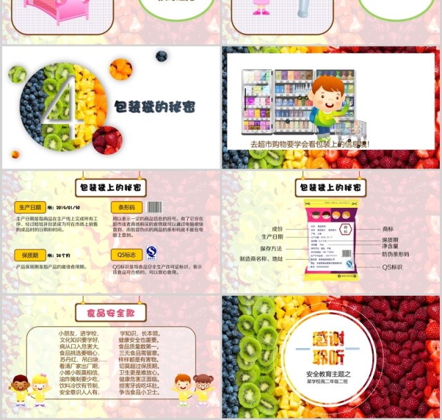 舌尖上的食品安全教育主题PPT模板 舌尖上的食品安全教育主题PPT模板
