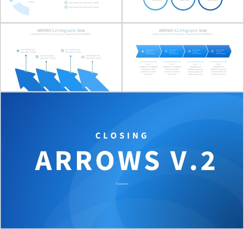 箭头PPT信息图表模板arrows v.2 powerpoint infographics slides