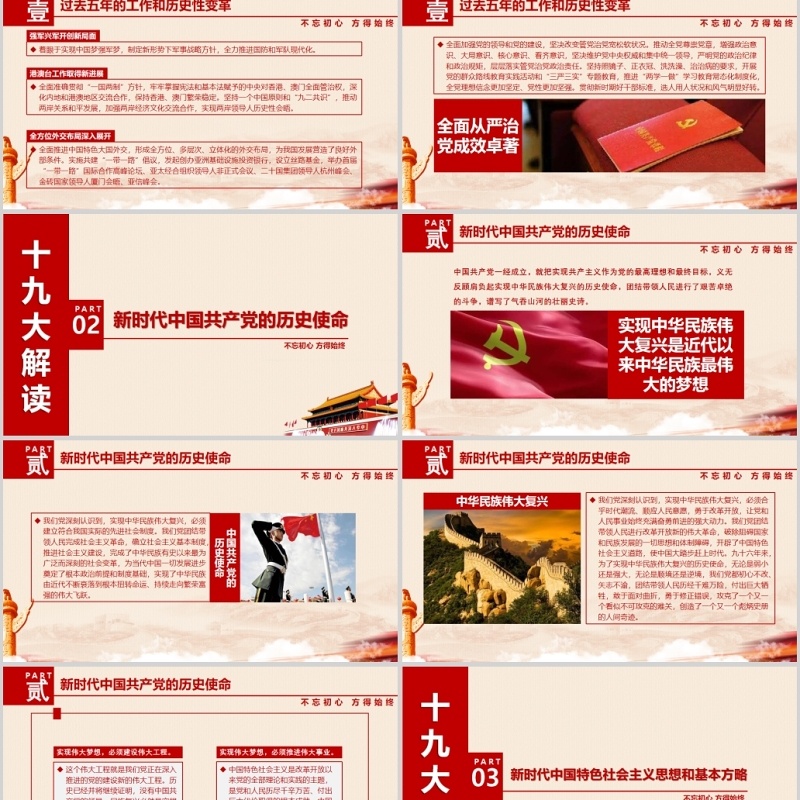 不忘初心方得始终PPT模板