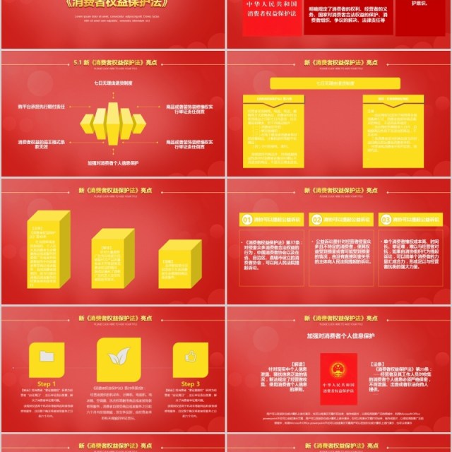 315消费者权益保护工作总结商务通用PPT动态模板