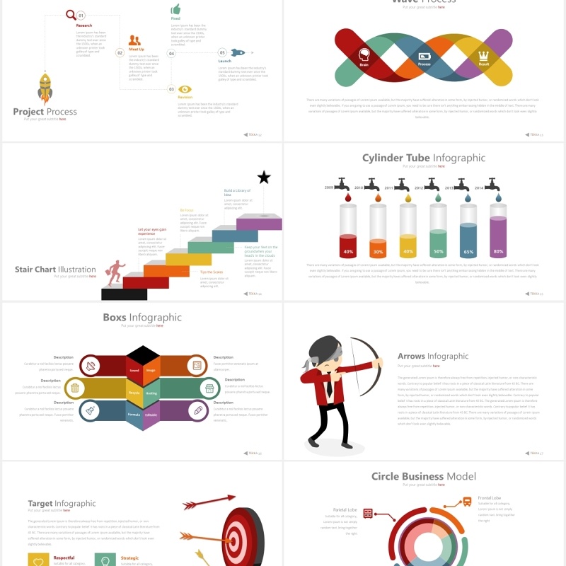 高端商务公司发展时间轴项目目标可视化图表PPT目标tekka powerpoint