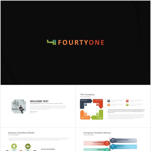 高端阶梯金字塔数据图表工作通用PPT模板fourty one powerpoint template