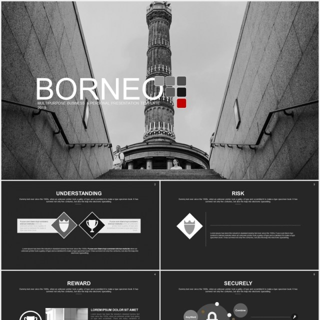 黑色高端商务工作汇报数据图表PPT模板BORNEO 黑色高端商务工作汇报数据图表PPT模板BORNEO