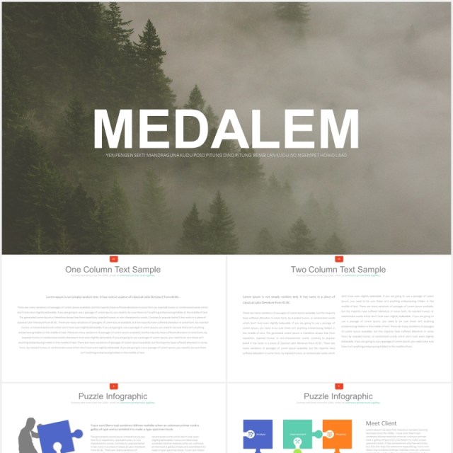 创意拼图可视化PPT素材模板medalem powerpoint 创意拼图可视化PPT素材模板medalem powerpoint