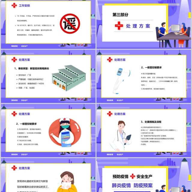 企业复工返岗防控疫情安全生产宣传PPT模板 企业复工返岗防控疫情安全生产宣传PPT模板