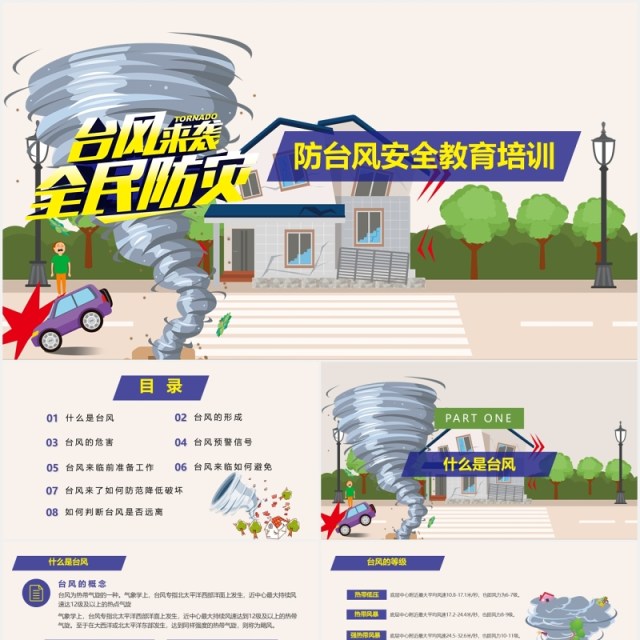 防台风安全教育培训课件PPT模板 防台风安全教育培训课件PPT模板