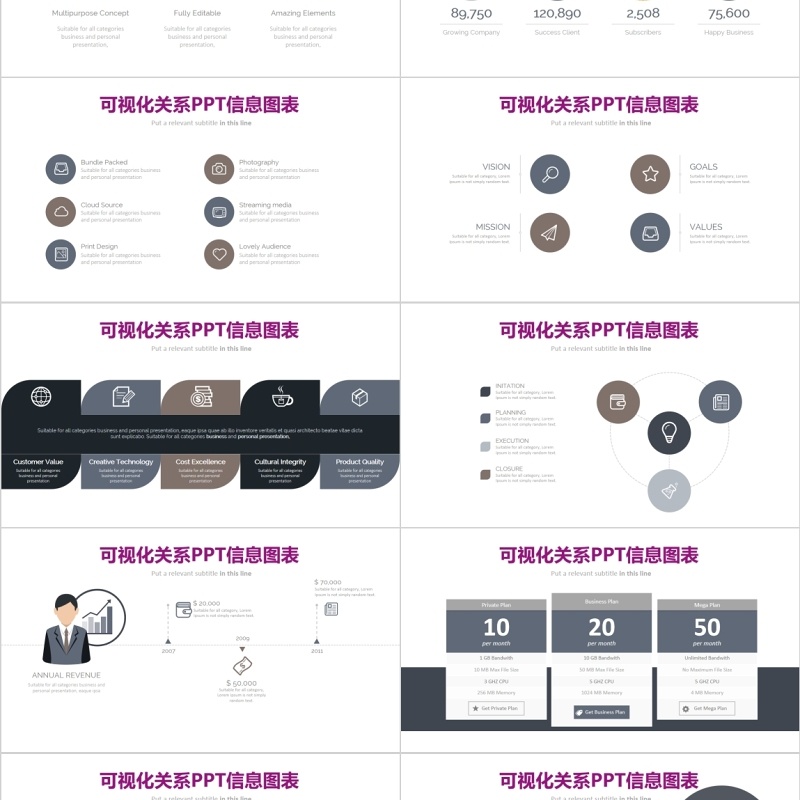 商务可视化数据PPT信息图表 商务可视化数据PPT信息图表