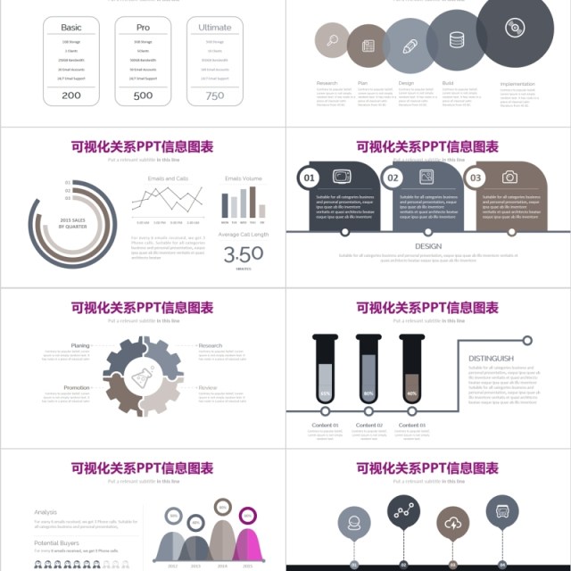 商务可视化数据PPT信息图表