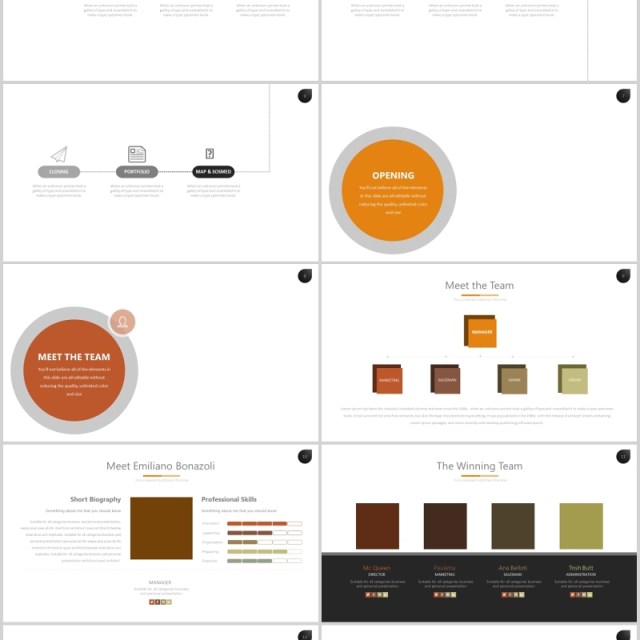 可视化组织架构流程图PPT可插图排版素材模板Nogosari Powerpoint