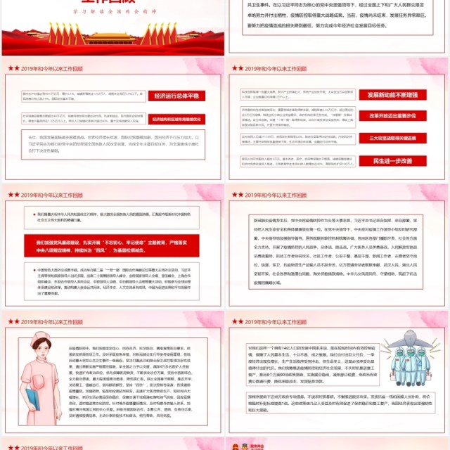2020学习解读全国两会精神学习政府工作报告讲稿PPT模板 2020学习解读全国两会精神学习政府工作报告讲稿PPT模板