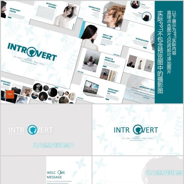 内向型求职竞聘个人简历介绍PPT模板版式设计Introvert Powerpoint Template