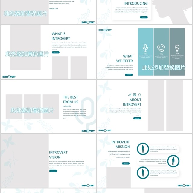 内向型求职竞聘个人简历介绍PPT模板版式设计Introvert Powerpoint Template 内向型求职竞聘个人简历介绍PPT模板版式设计Introvert Powerpoint Template