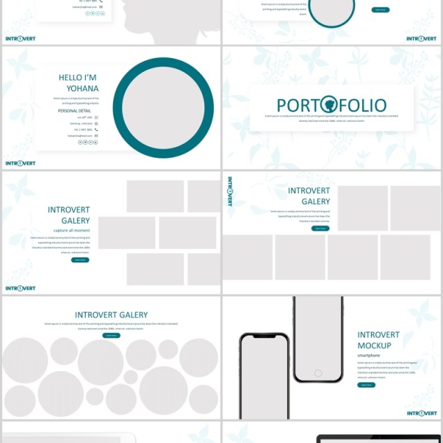 内向型求职竞聘个人简历介绍PPT模板版式设计Introvert Powerpoint Template 内向型求职竞聘个人简历介绍PPT模板版式设计Introvert Powerpoint Template