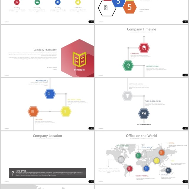 创意时间流程图可插图片PPT排版素材模板Borneo Powerpoint 创意时间流程图可插图片PPT排版素材模板Borneo Powerpoint