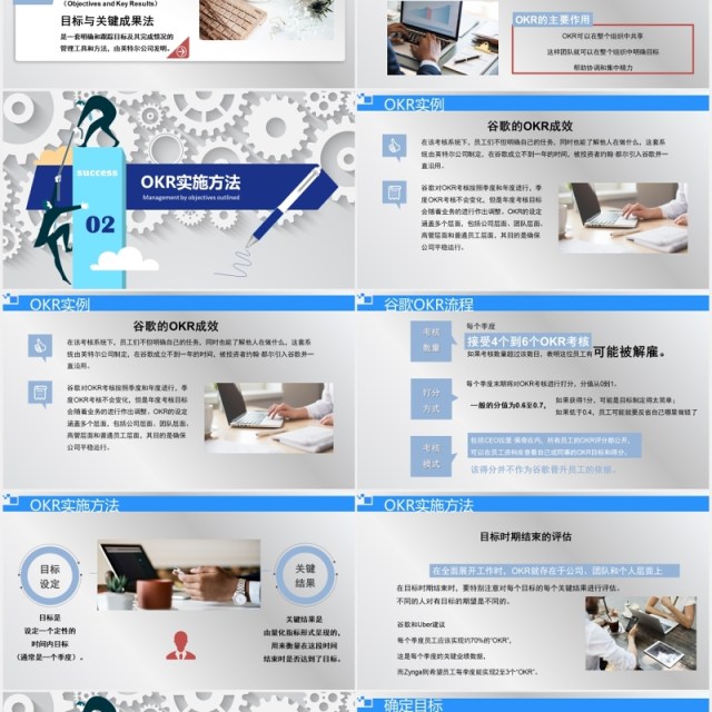 简约简洁企业管理培训OKR工作法PPT模板 简约简洁企业管理培训OKR工作法PPT模板