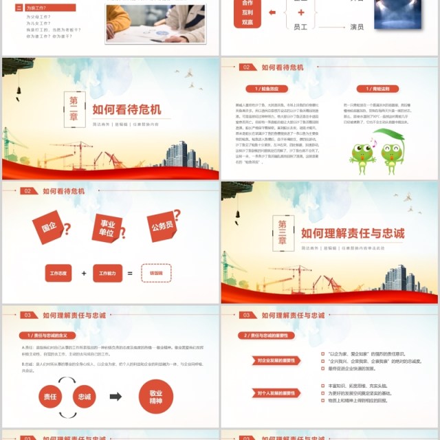 员工心态培训爱岗敬业责任心学习PPT模板 员工心态培训爱岗敬业责任心学习PPT模板