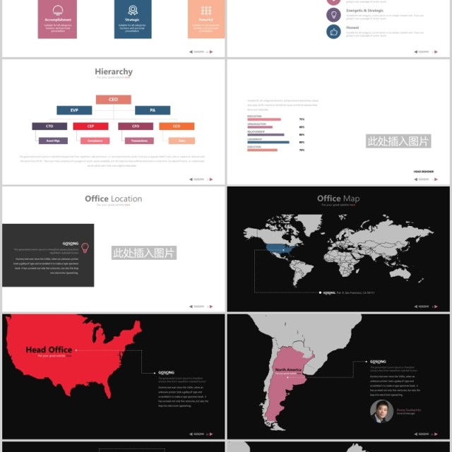 创意图片占位符排版设计商务工作通用PPT模板素材Gosong - Powerpoint Template