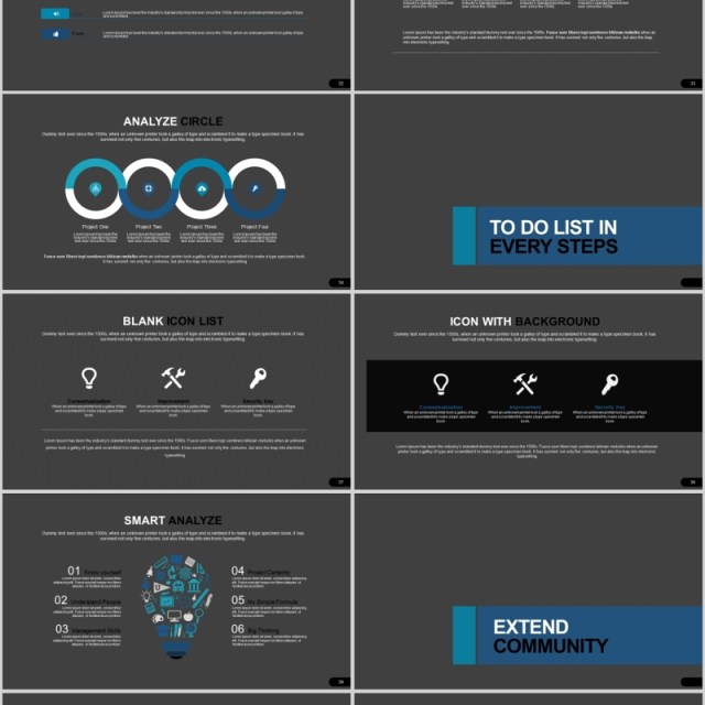 商务工作计划汇报PPT版式模板信息图表LAMONGAN Powerpoint