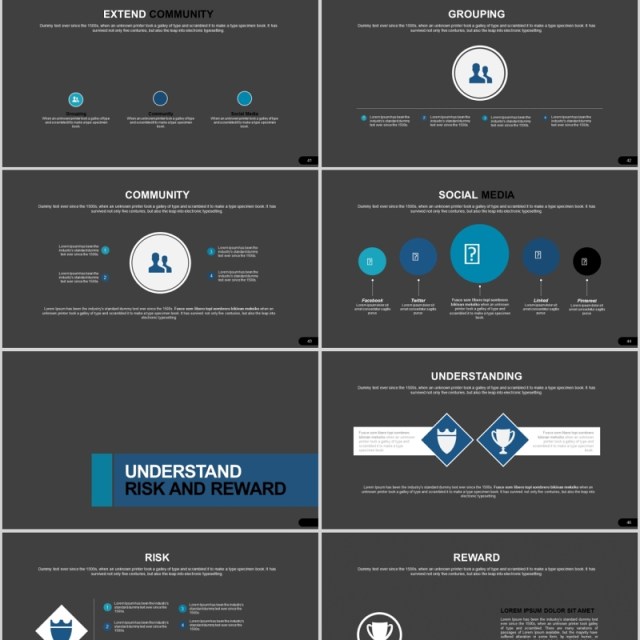 商务工作计划汇报PPT版式模板信息图表LAMONGAN Powerpoint