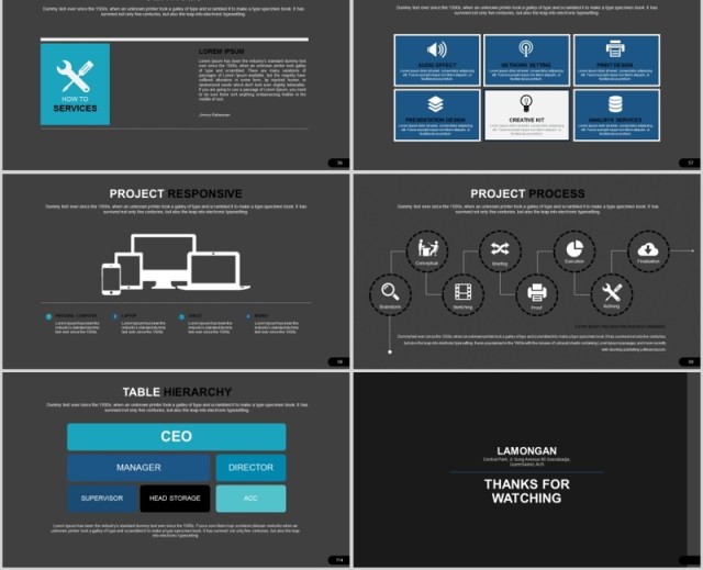 商务工作计划汇报PPT版式模板信息图表LAMONGAN Powerpoint