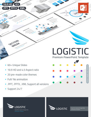 物流管理PPT模板演示 Logistics management PPT presentation