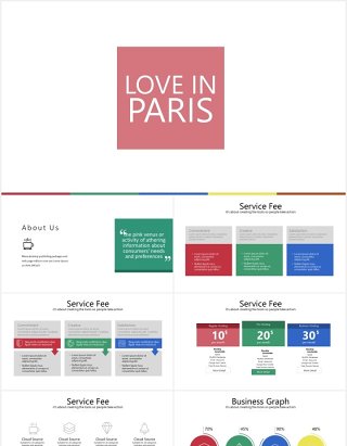 手机平板电脑设备模型展示PPT素材模板love in paris powerpoint