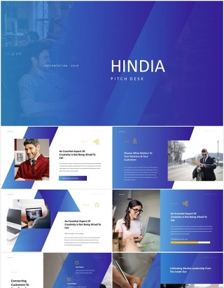 企业公司简介宣传展示PPT模板Hindia - Corporate Style Powerpoint Template