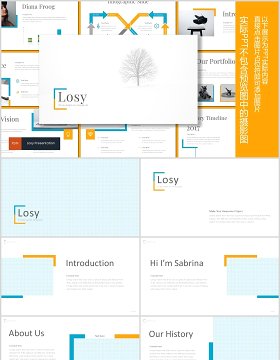 公司介绍企业宣传PPT模板Losy - Powerpoint Template