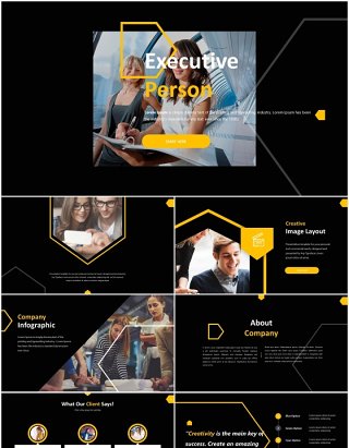 管理层领导项目报告总结汇报PPT图表素材模板executive person powerpoint template