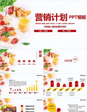 餐饮美食策划方案营销计划书PPT模板