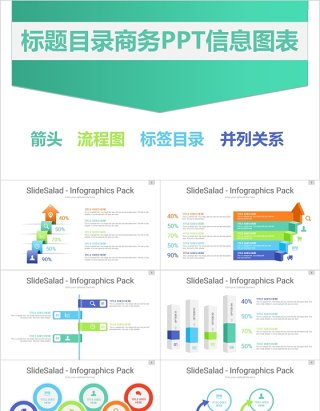 标题目录商务PPT信息图表