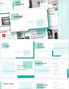 个人简历求职竞聘PPT模板版式设计Lodge - Powerpoint Template