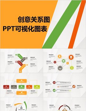 创意关系图PPT可视化图表